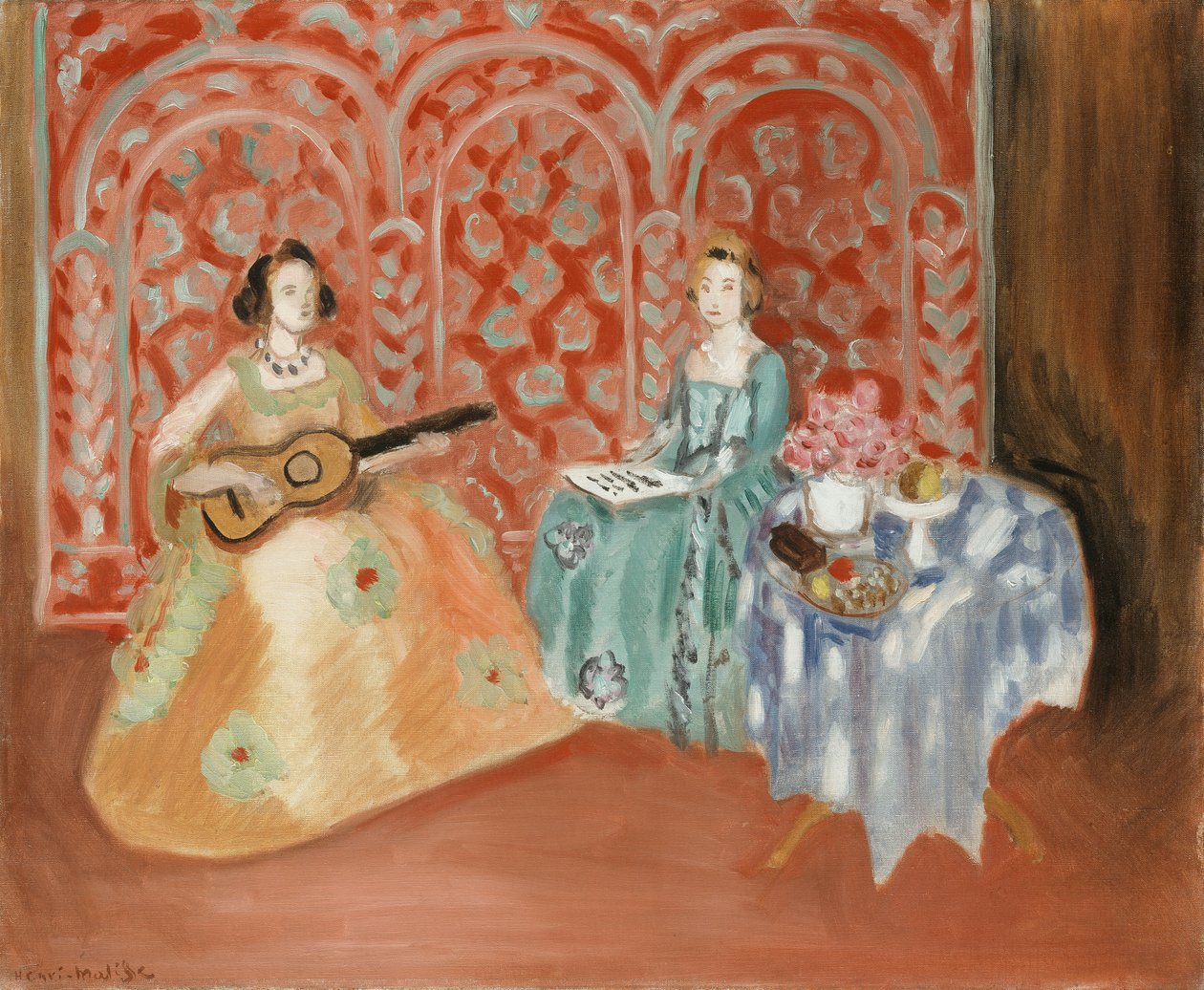 Interiør - To figurer (musikere) af Henri Matisse