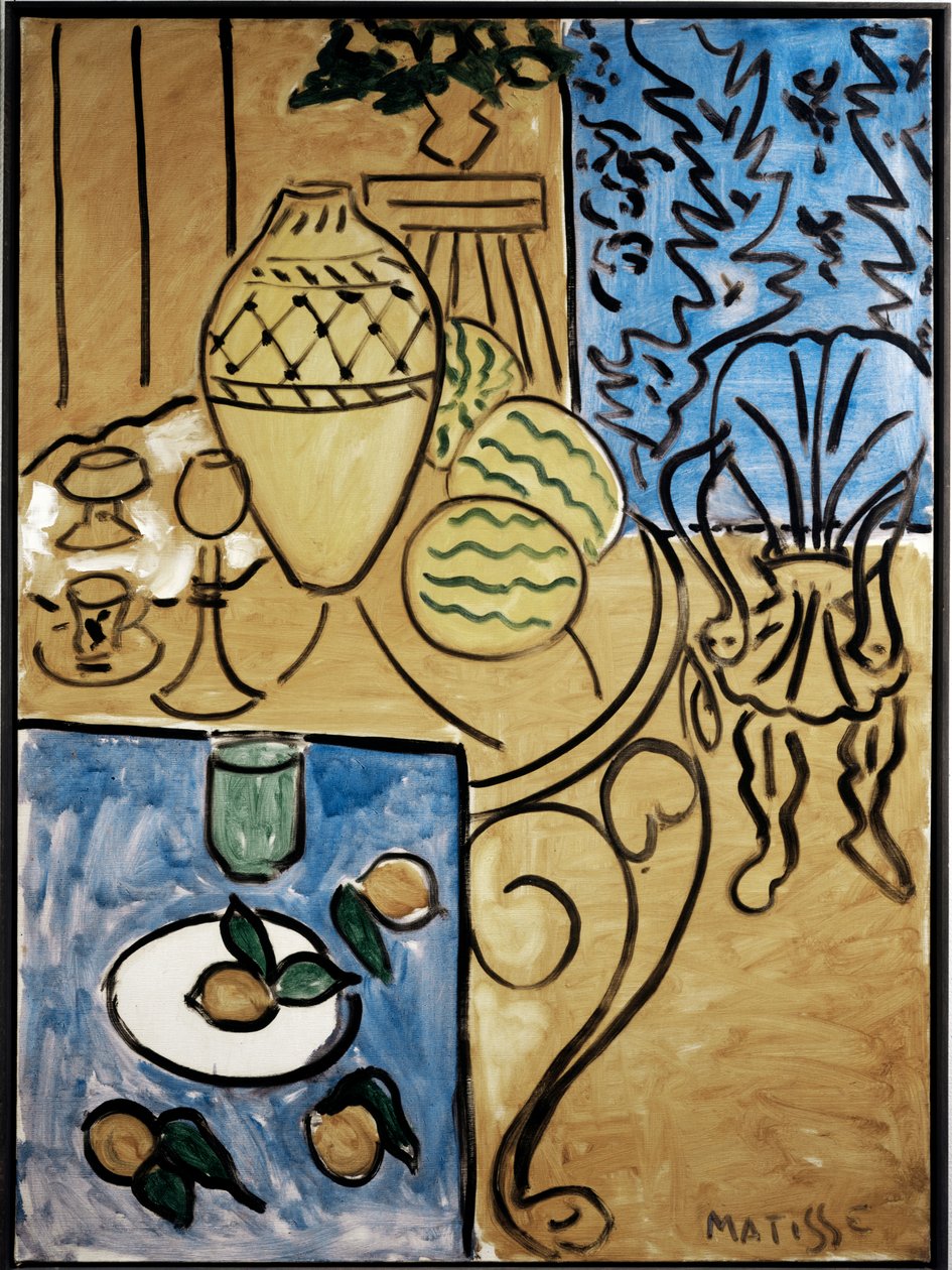 Interiør, gul og blå af Henri Matisse