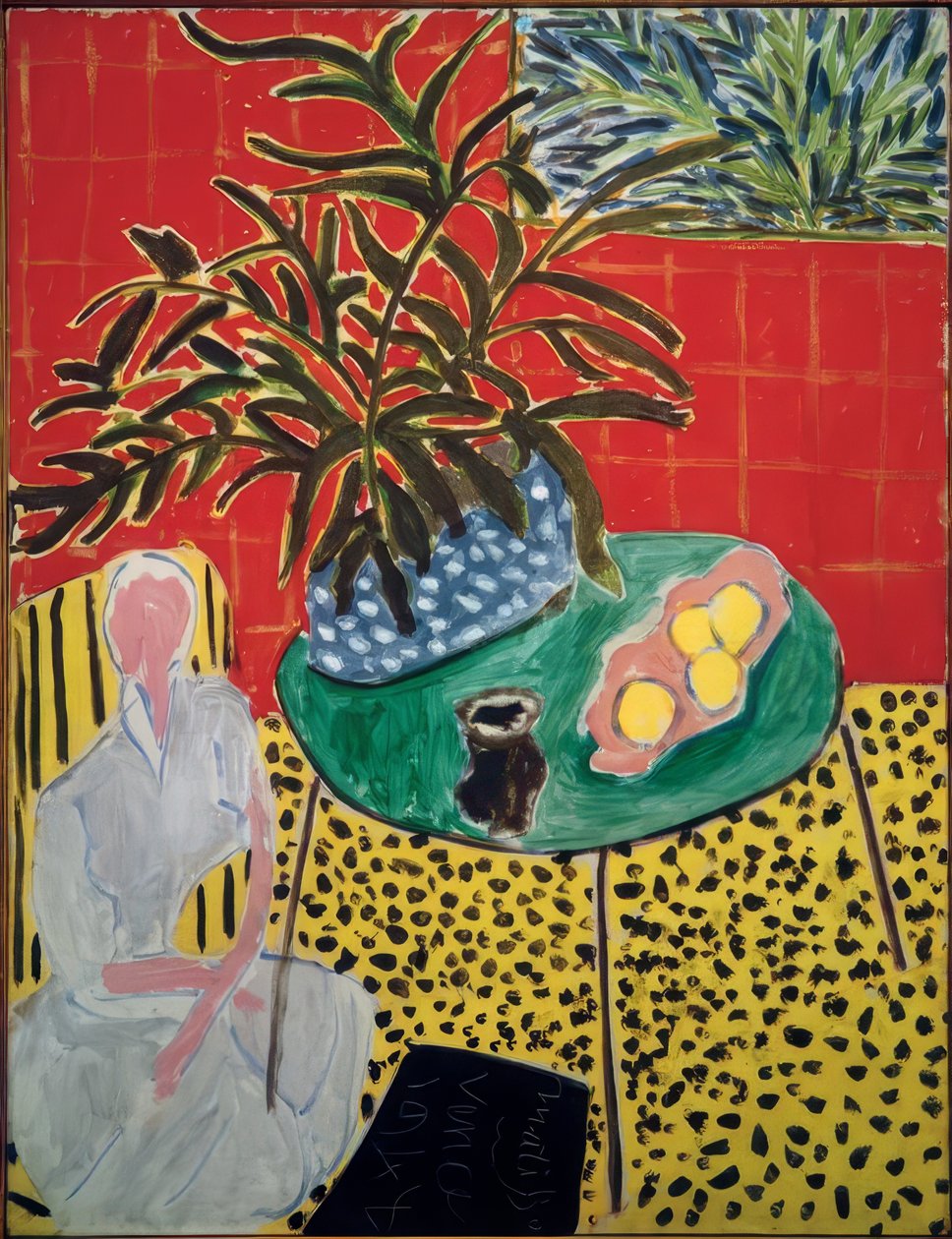 Interiør med sort bregne af Henri Matisse