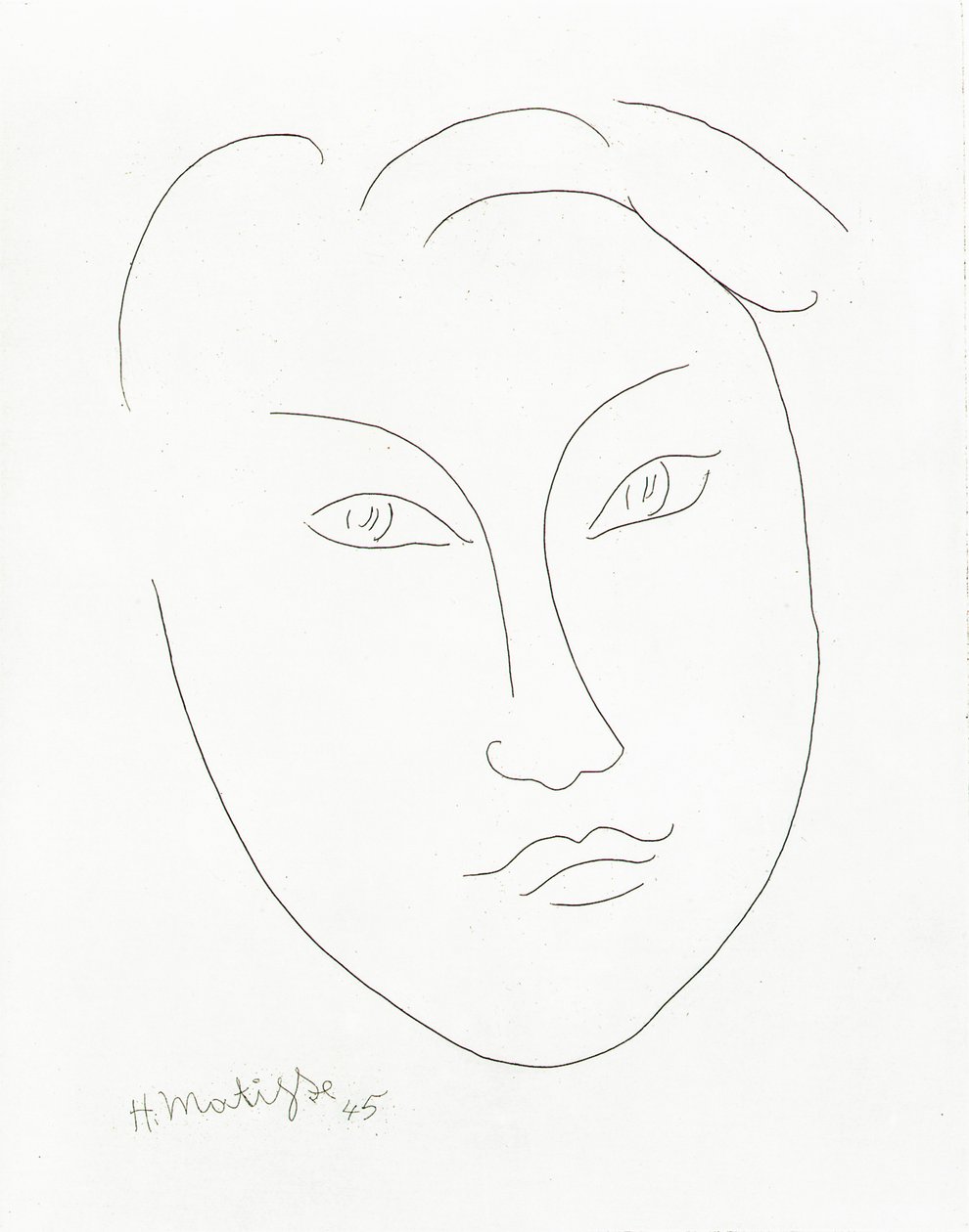 Masken af en ung dreng af Henri Matisse