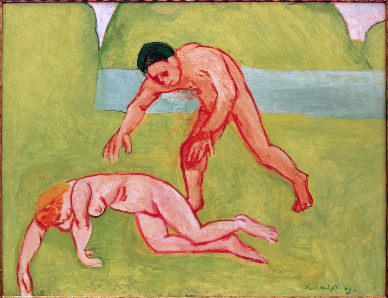 Nymfe og satyr af Henri Matisse