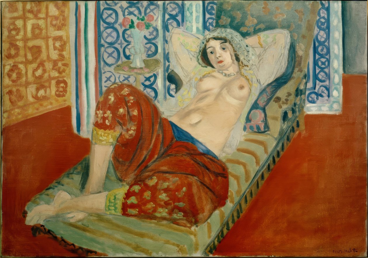Odalisque med røde culottes af Henri Matisse