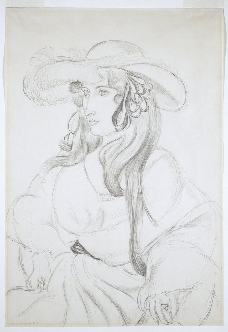 Hat med fjer af Henri Matisse