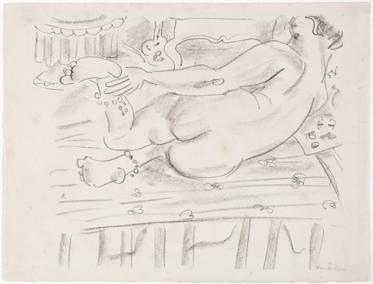 Liggende nøgen af Henri Matisse