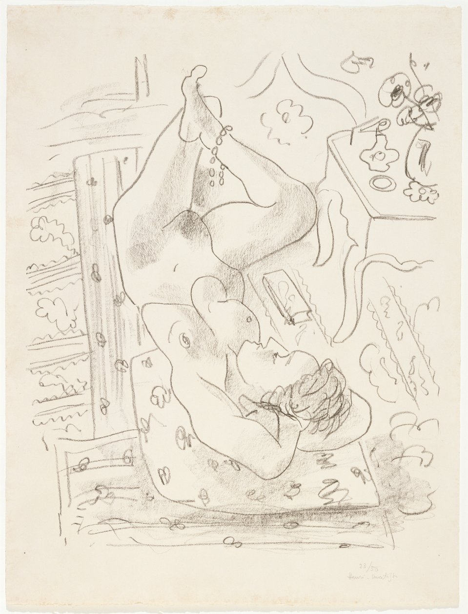 Liggende nøgen af Henri Matisse