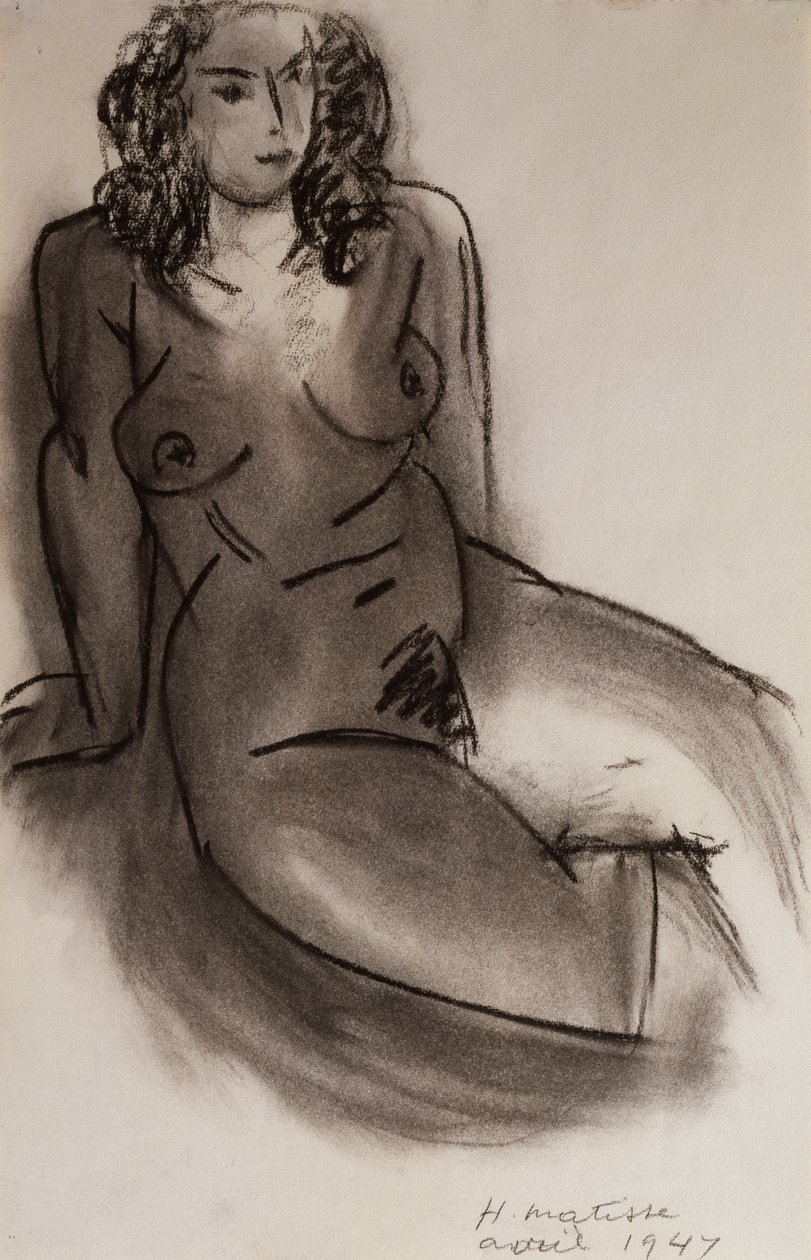 Siddende nøgen kvinde af Henri Matisse