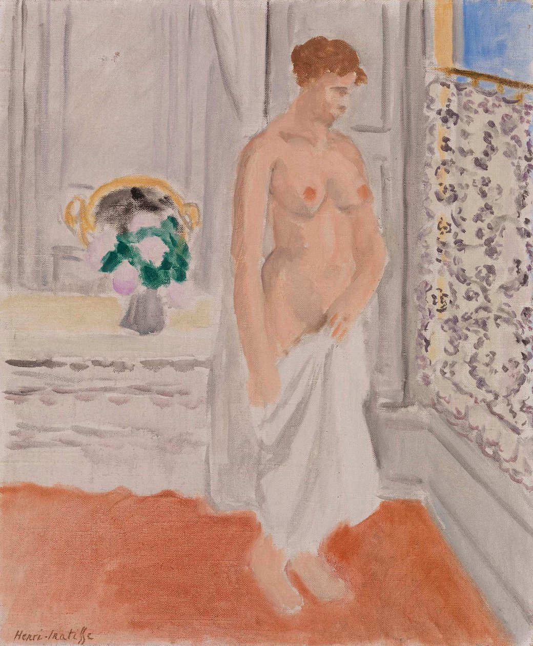 Stående nøgen nær et vindue af Henri Matisse