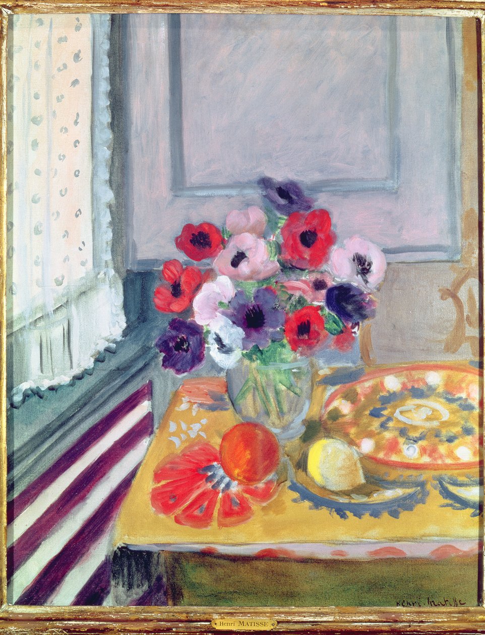 Stilleben med anemoner af Henri Matisse
