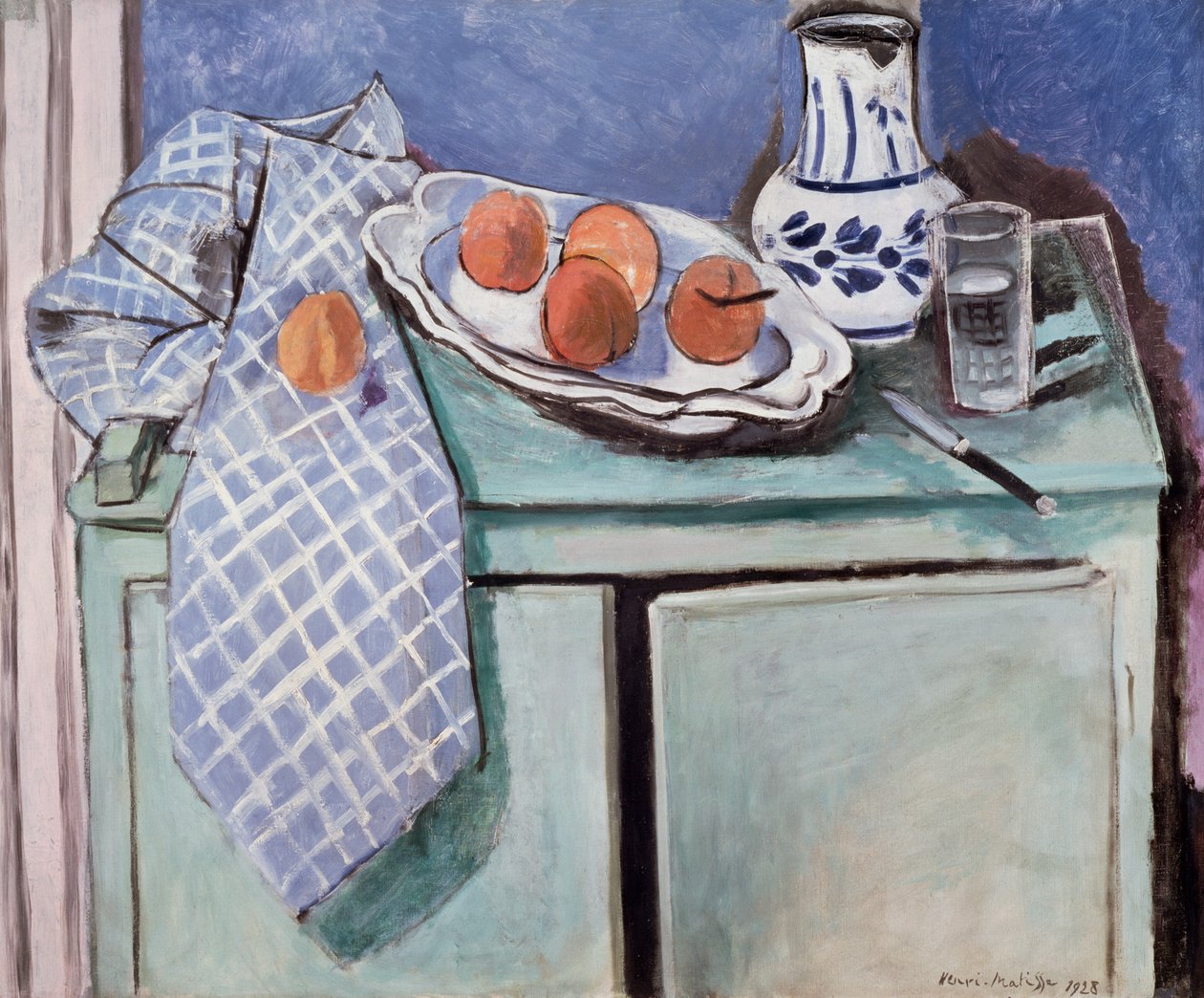 Stilleben på en grøn skænk af Henri Matisse