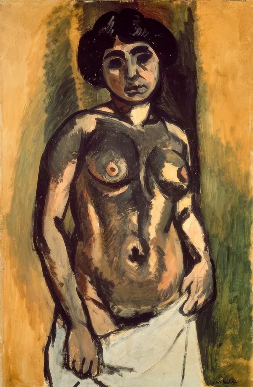 Studie på guld-sort nøgenbillede af Henri Matisse