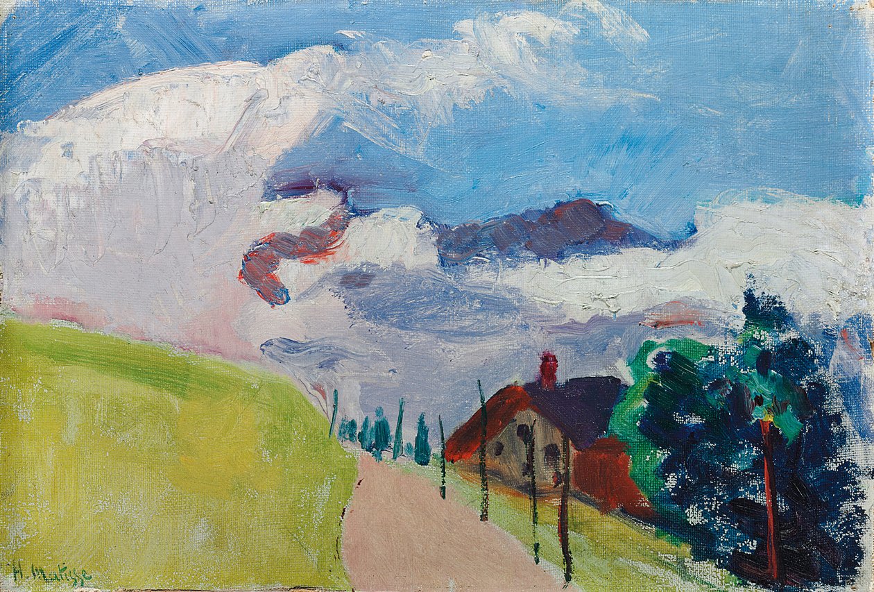 Schweizisk landskab (rute fra Chezieres til Villars) af Henri Matisse