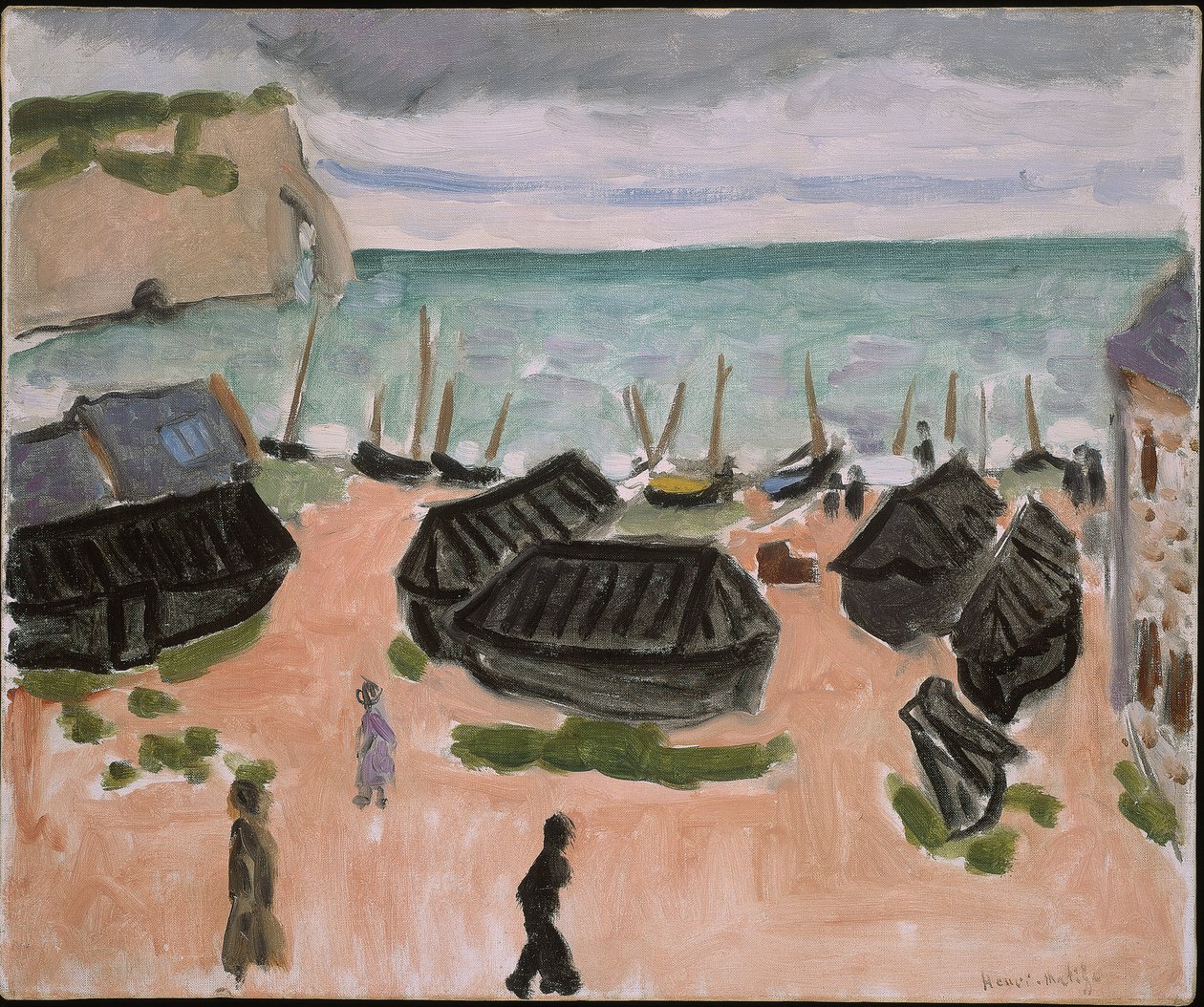 Bådhytterne ved Etretat af Henri Matisse