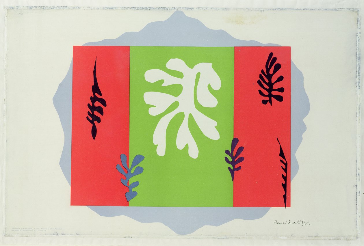 Danseren (farvelitografi) af Henri Matisse