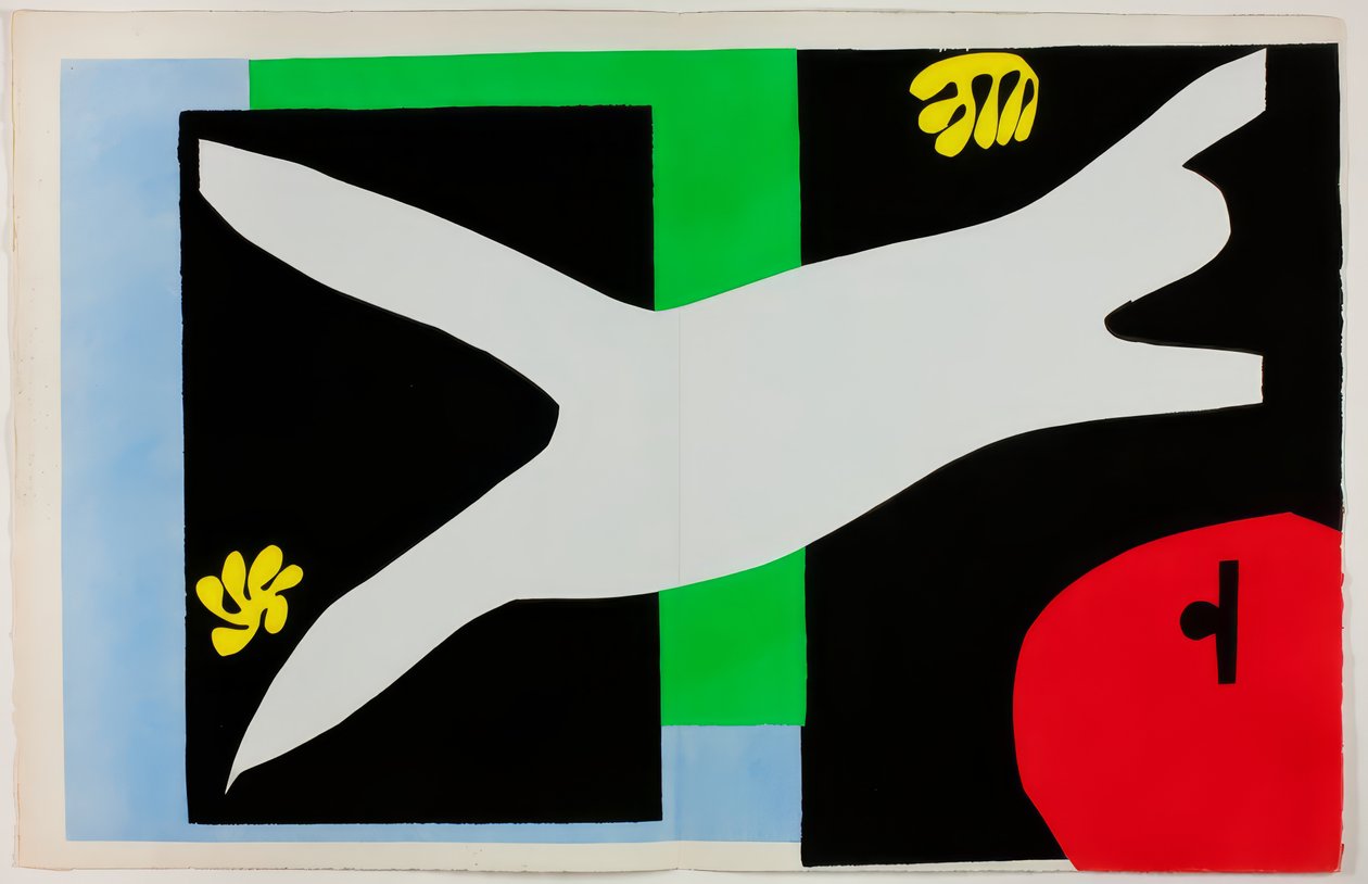 Svømmeren i tanken, fra Jazz af Henri Matisse