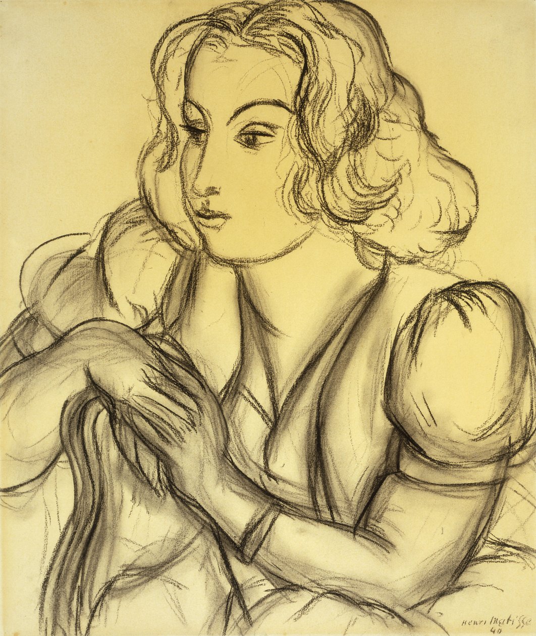 Kvinde, der læner sig; Femme Accoudee af Henri Matisse