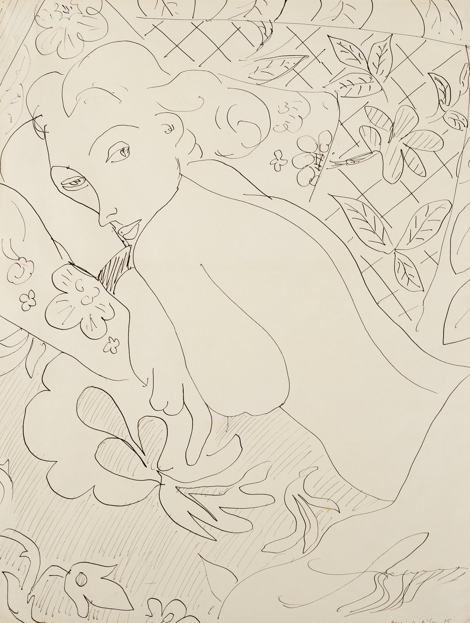 Kvinde, der lyver af Henri Matisse