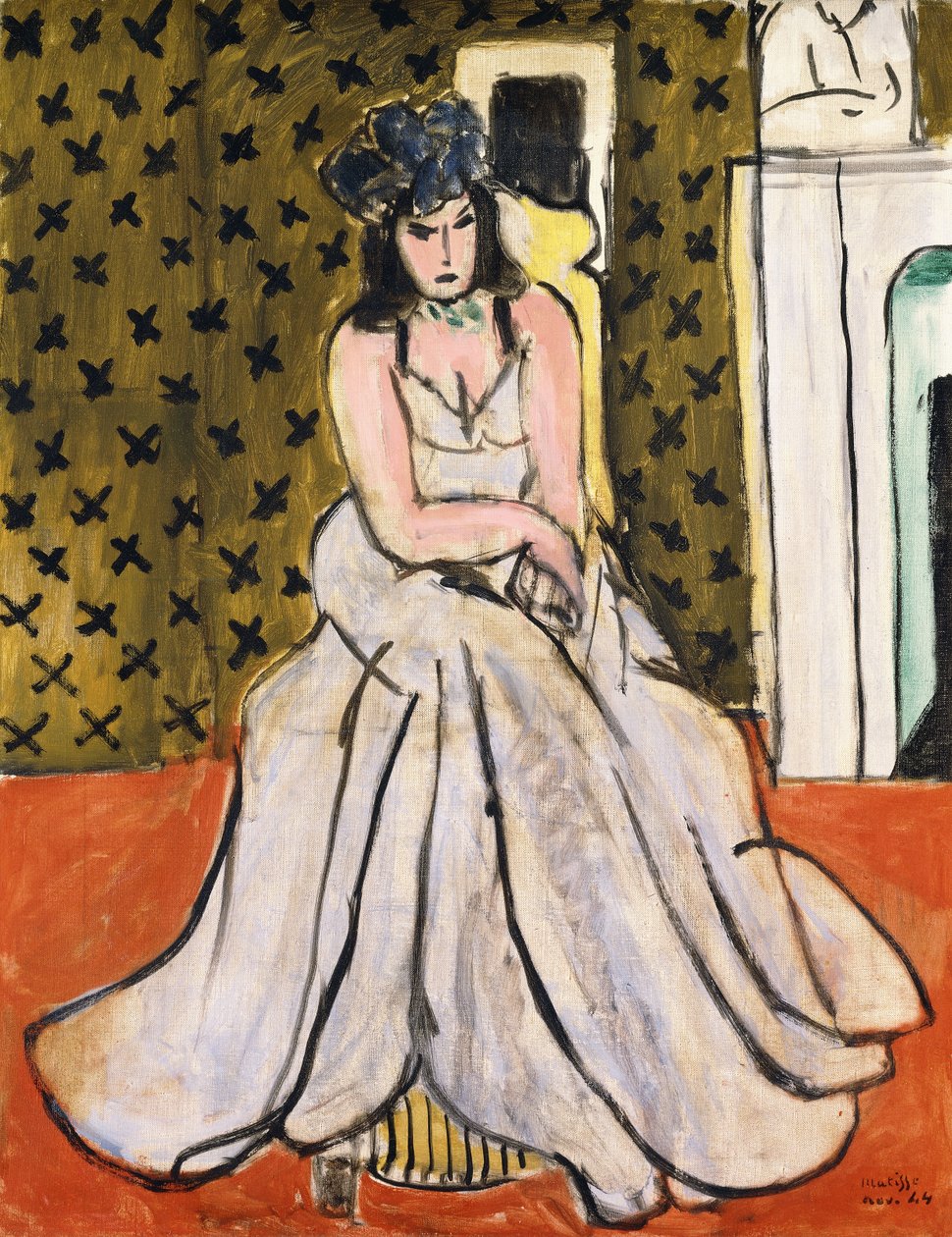 Kvinde med blå hat af Henri Matisse