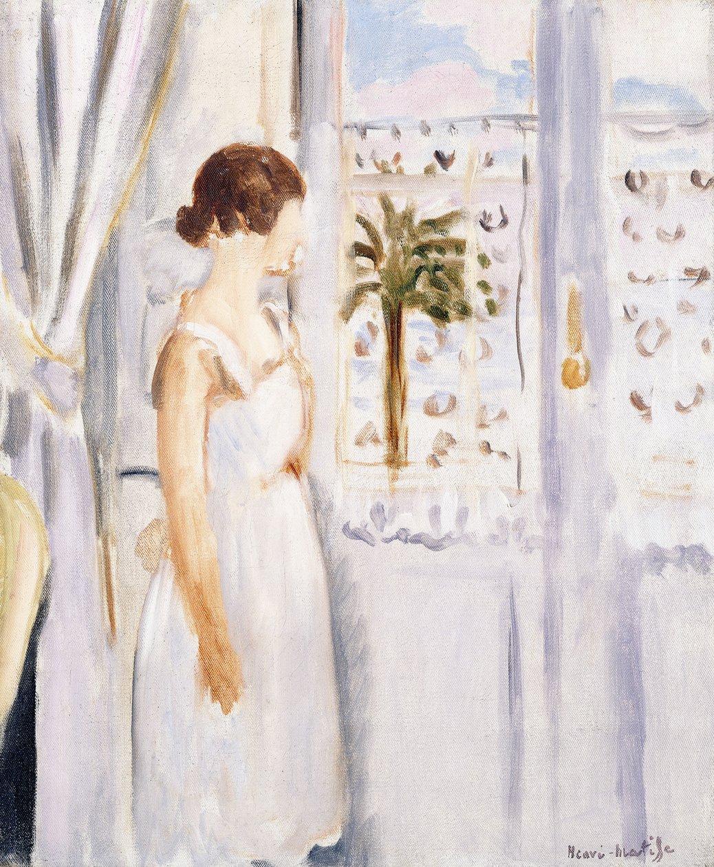Ung pige ved vinduet af Henri Matisse