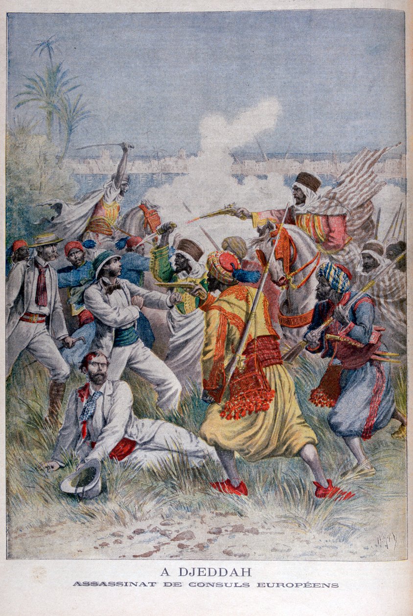 Mordet på de europæiske konsuler, Djeddah, 1895 af Henri Meyer