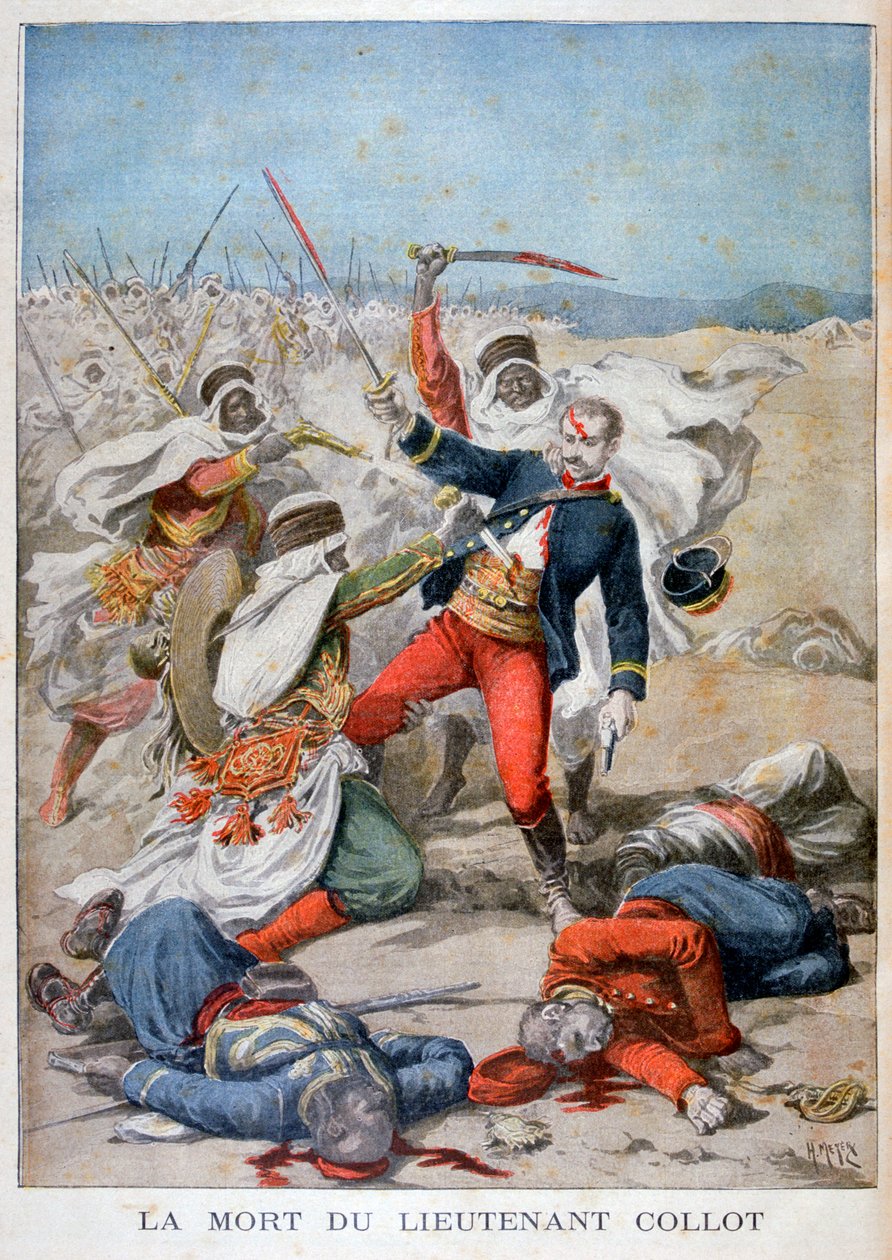 Løjtnant Collets død, Algeriet, 1896 af Henri Meyer