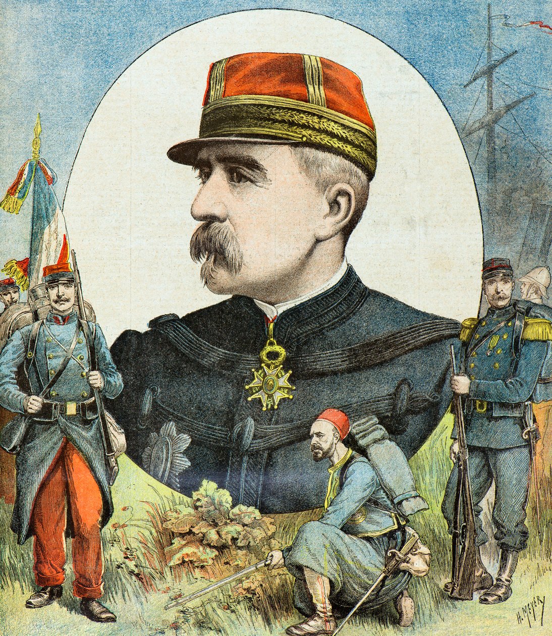 Portræt af general Jacques Duchesne af Henri Meyer