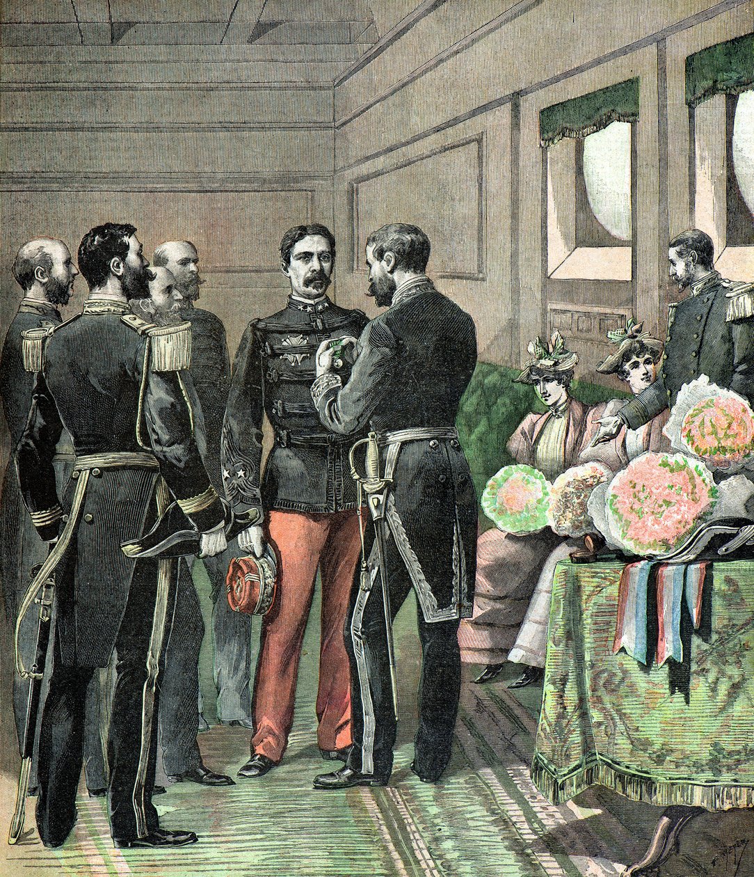 Overrækkelse af Dahomey-medaljen af Henri Meyer