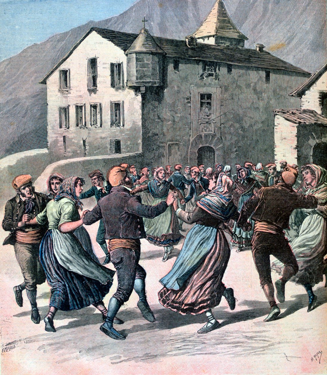 Farandole, Andorra, 1891 af Henri Meyer
