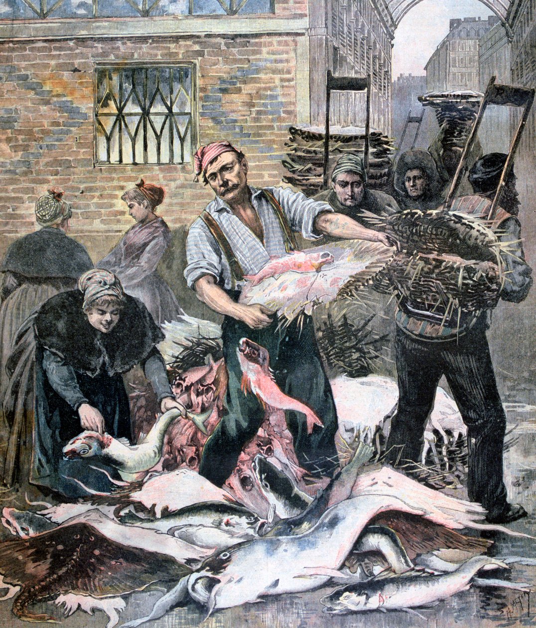 Fiskemarkedet, Paris, 1893 af Henri Meyer