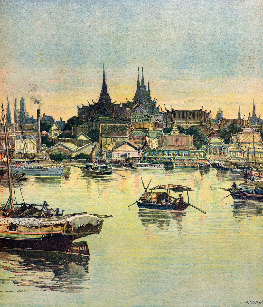 Udsigt over Bangkok af Henri Meyer