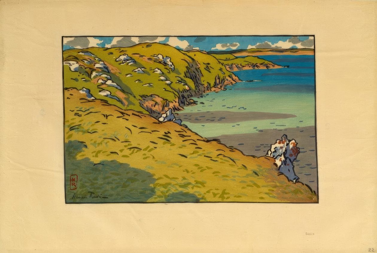 Fresnaye-bugten (Saint-Cast) af Henri Rivière