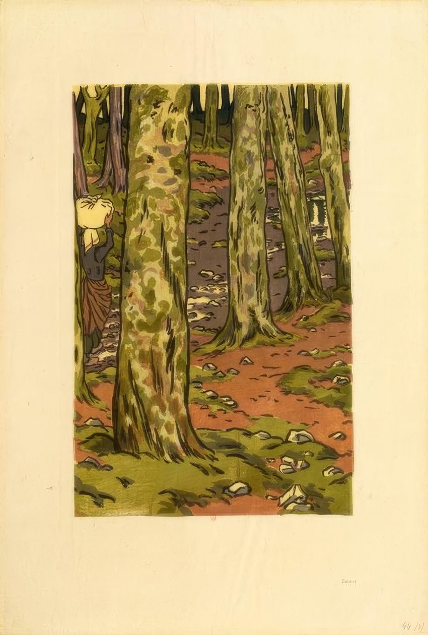 Vasketøj i skoven i Loguivy af Henri Rivière