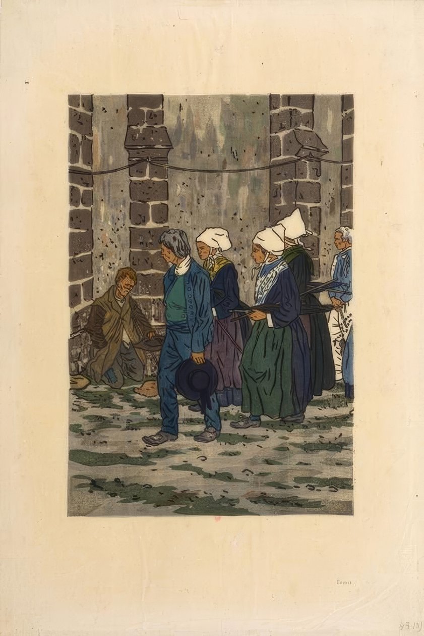 Benådningen af ​​Sainte-Anne-la-Palud af Henri Rivière