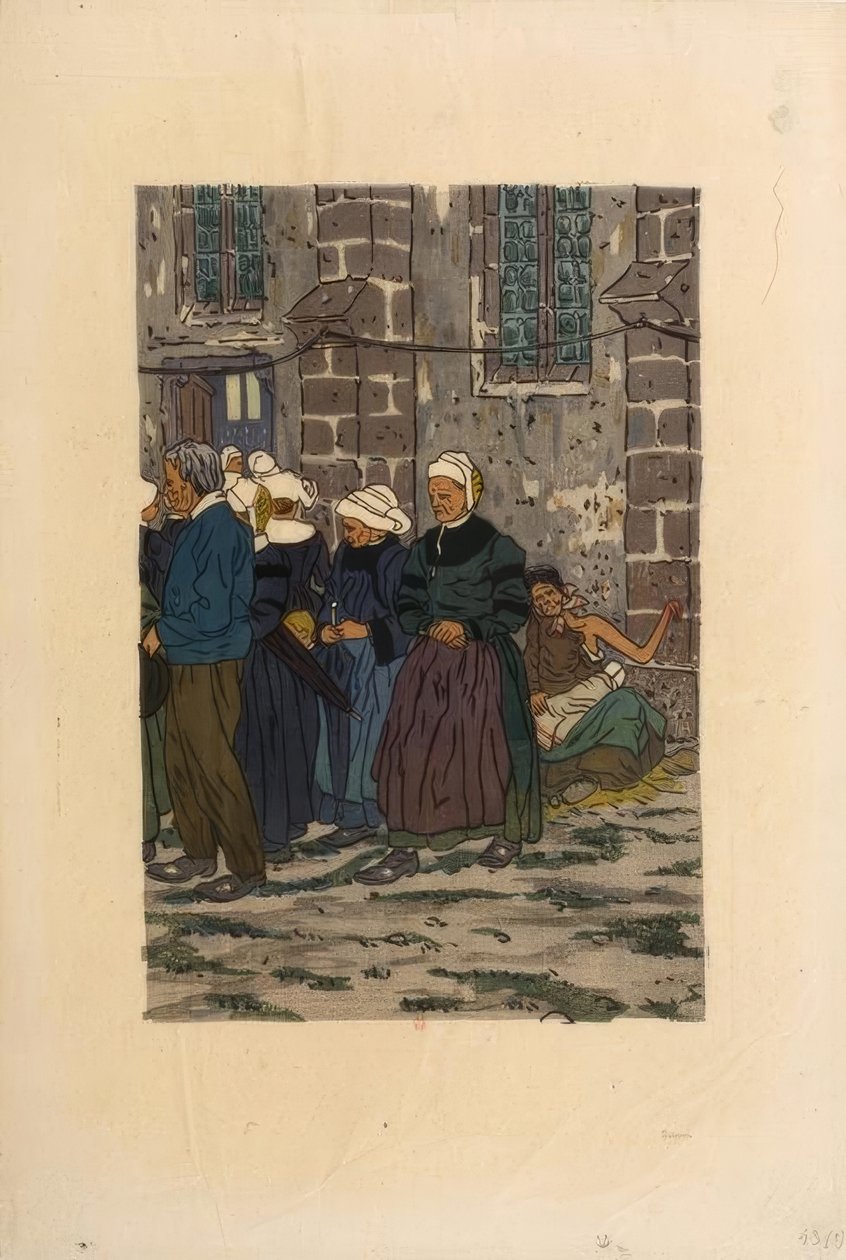 Benådningen af ​​Sainte-Anne-la-Palud af Henri Rivière