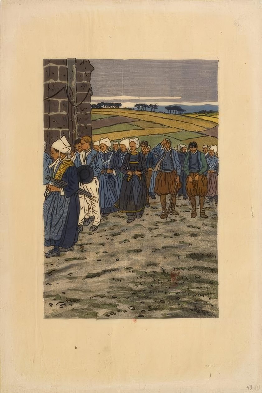 Benådningen af ​​Sainte-Anne-la-Palud af Henri Rivière