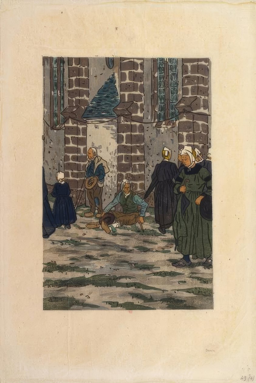 Benådningen af ​​Sainte-Anne-la-Palud af Henri Rivière