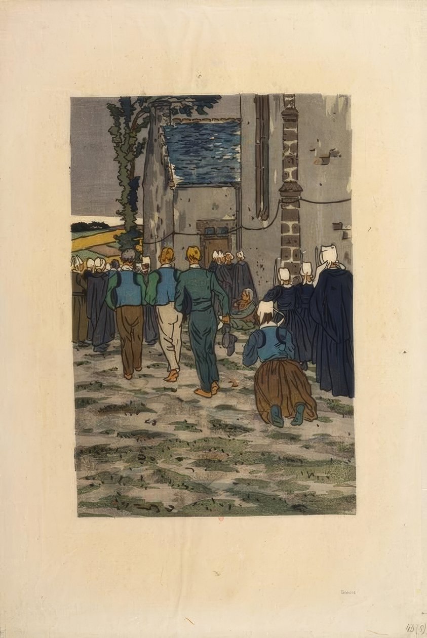 Benådningen af ​​Sainte-Anne-la-Palud af Henri Rivière