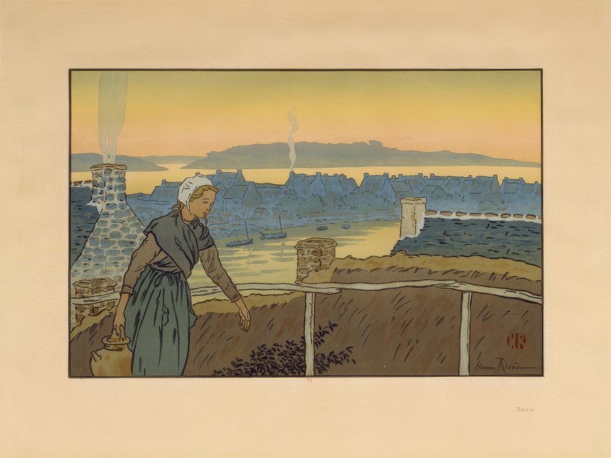 Loguivy om aftenen af Henri Rivière