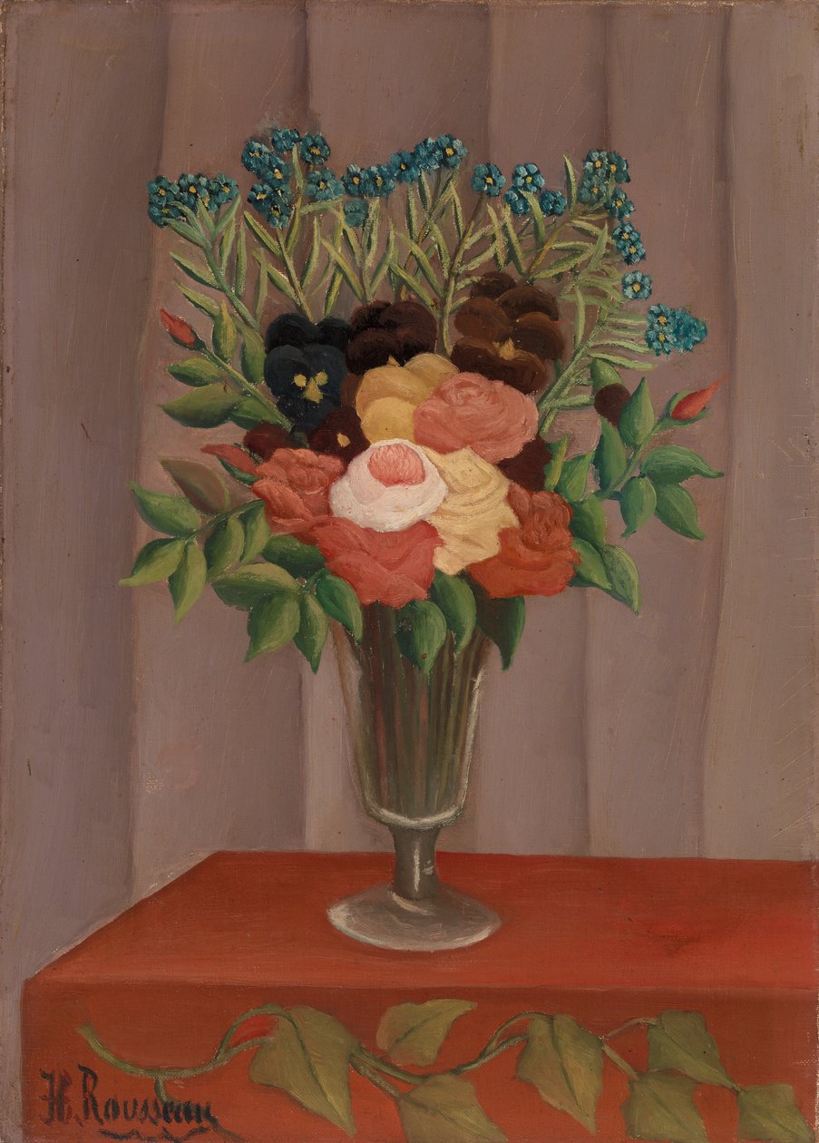 Buket blomster af Henri Rousseau