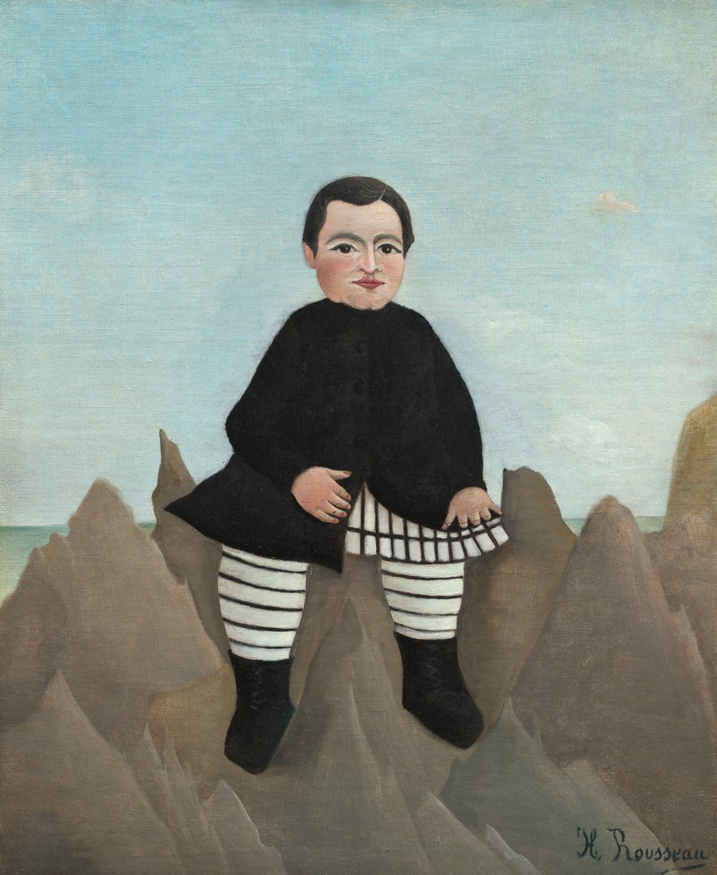 Boy on the Rocks, 18951897. af Henri Rousseau