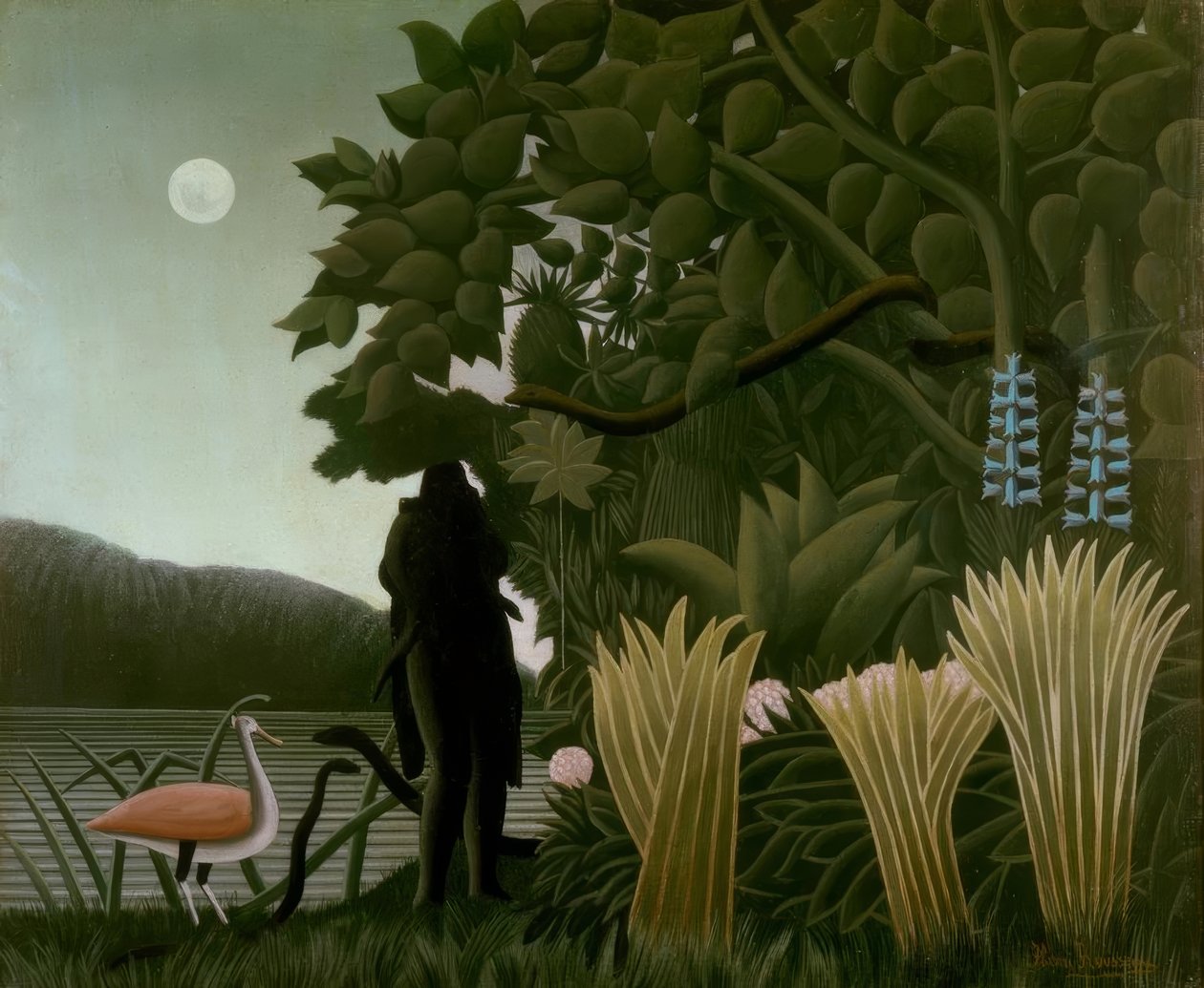 Snake charmer af Henri Rousseau
