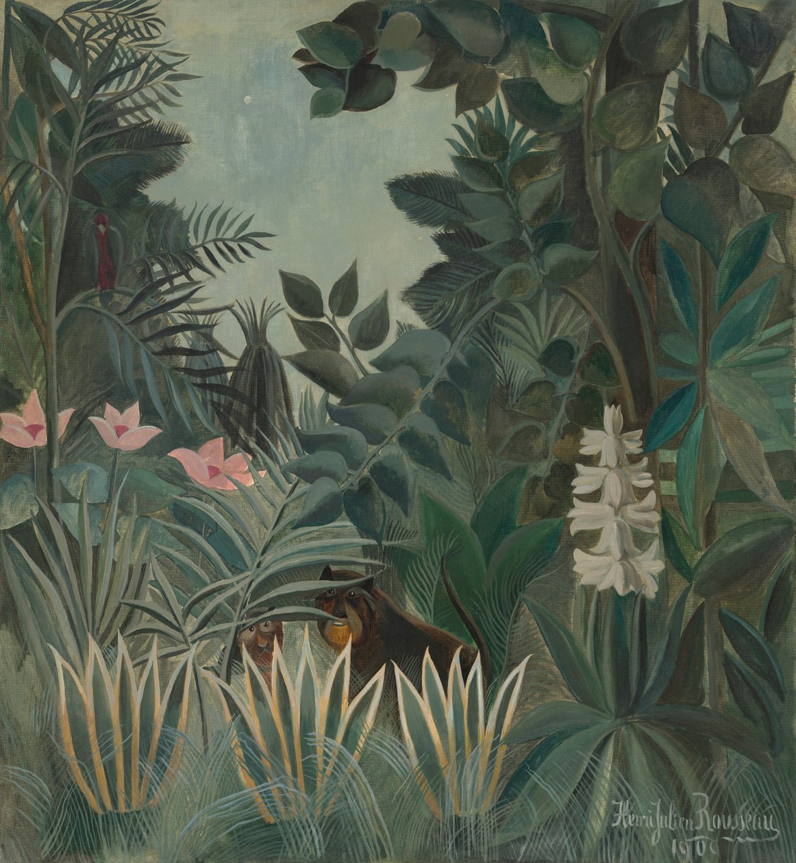 Ækvatorialjunglen, 1909. af Henri Rousseau