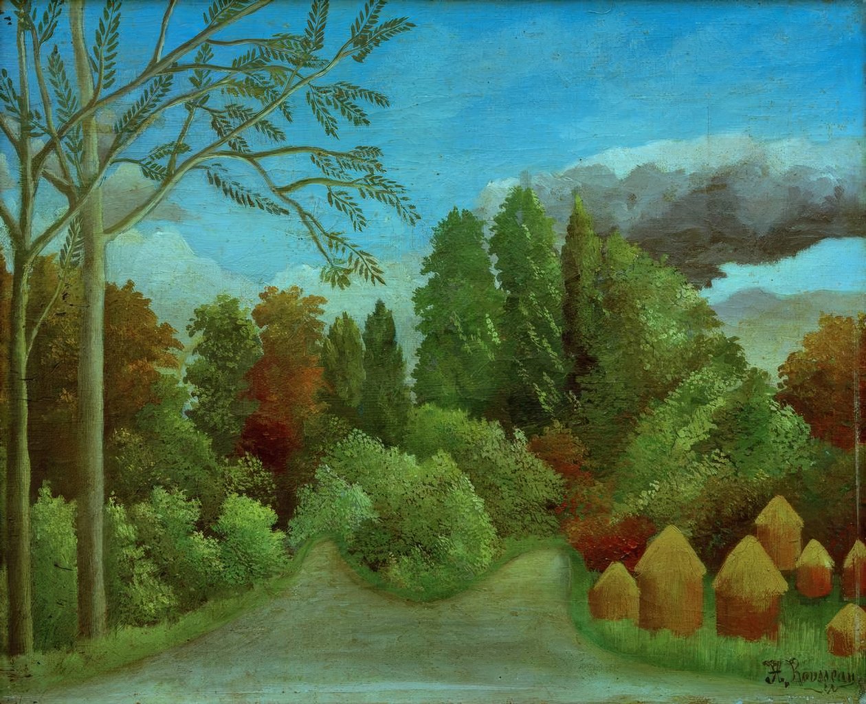 Udsigt over bredden af ​​Oise af Henri Rousseau