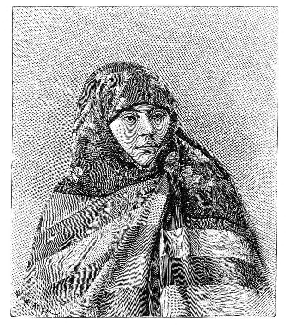 En kvinde fra Brussa, Tyrkiet, 1895. af Henri Thiriat
