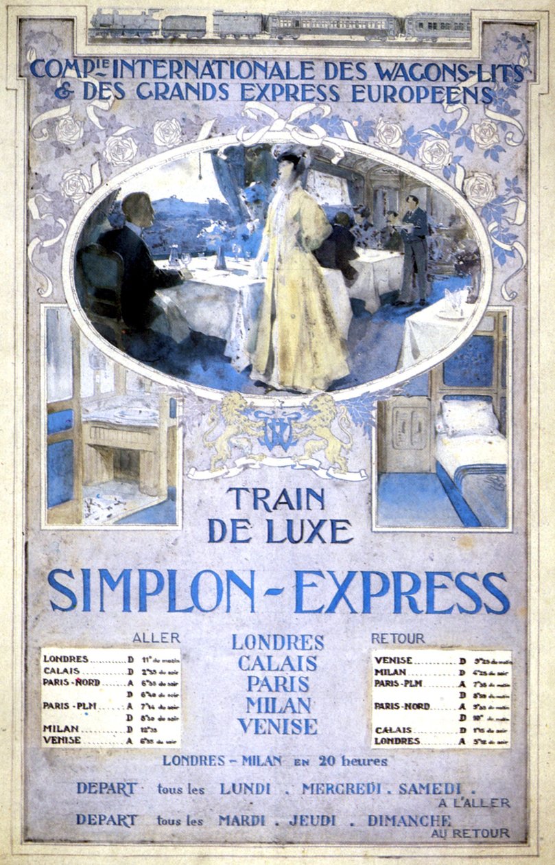 Luksustoget Simplon Express af Henri Toussaint