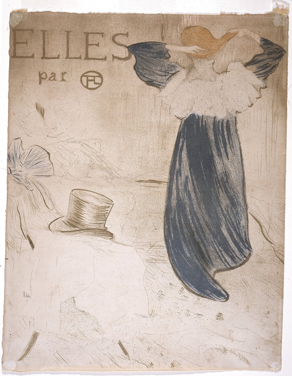 Frontispice til "Elles" (farvelitografi) af Henri de Toulouse Lautrec