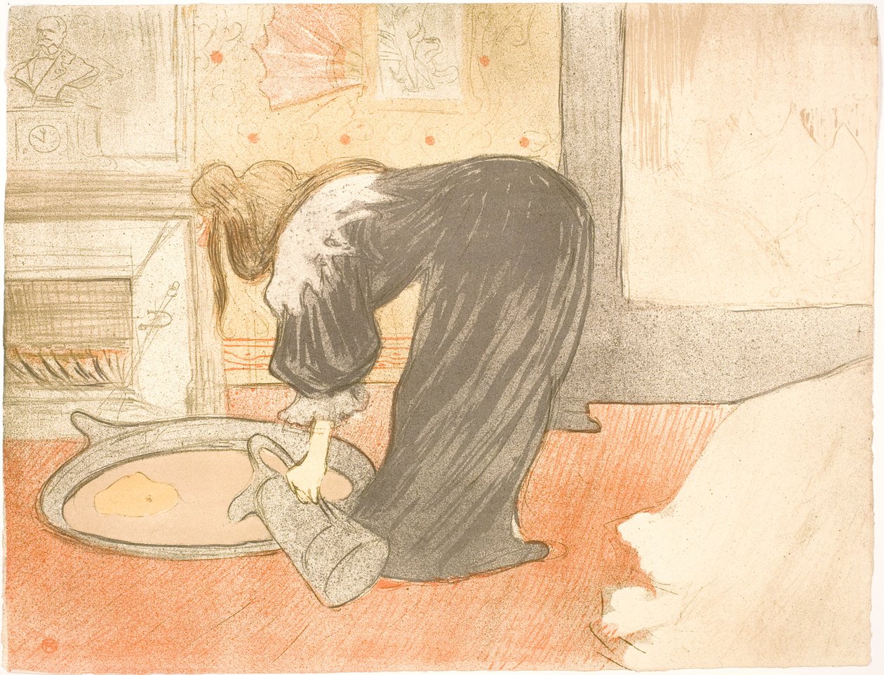 Kvinde i badekar af Henri de Toulouse Lautrec