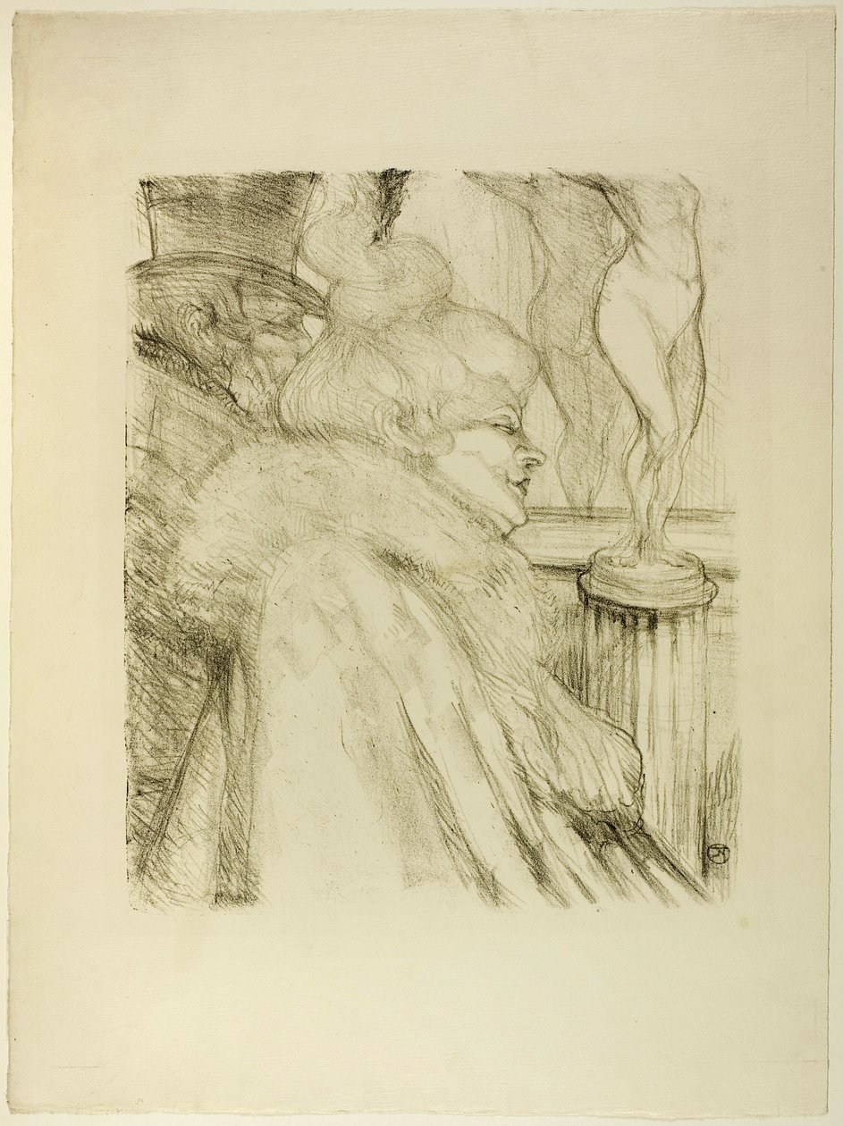 Forlader teatret af Henri de Toulouse Lautrec