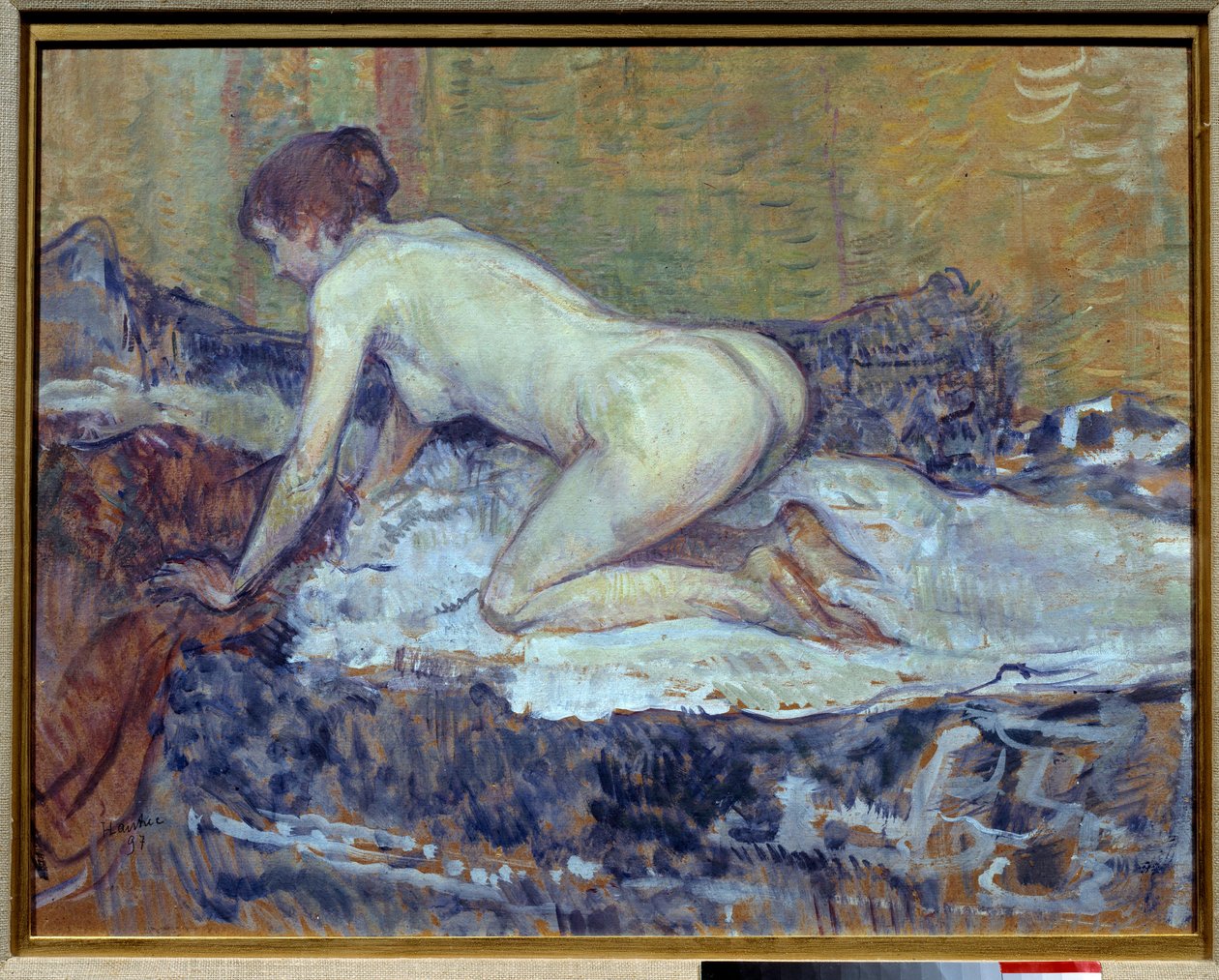 Rød, hovedet nøgen på hug af Henri de Toulouse Lautrec