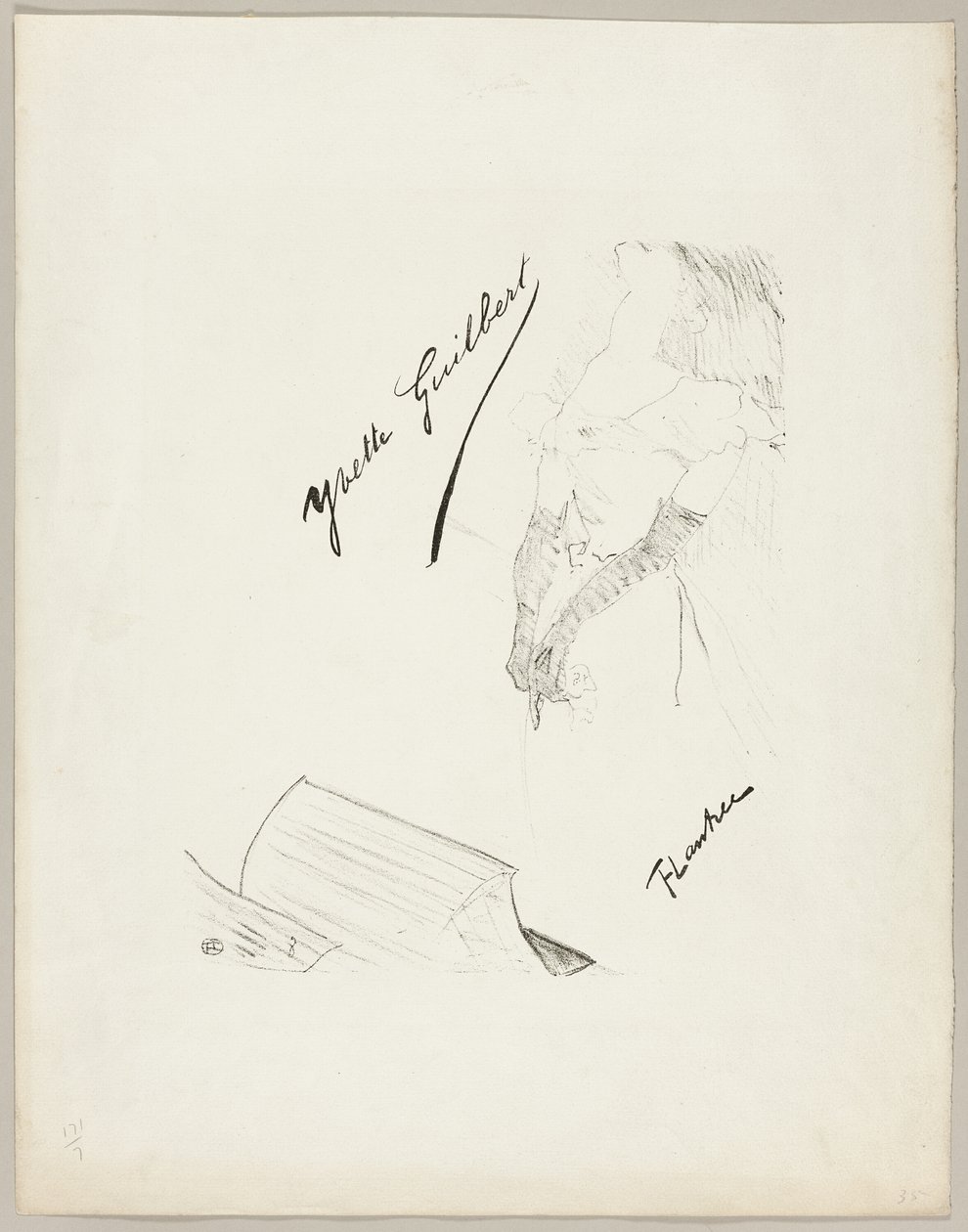 Yvette Guilbert af Henri de Toulouse Lautrec