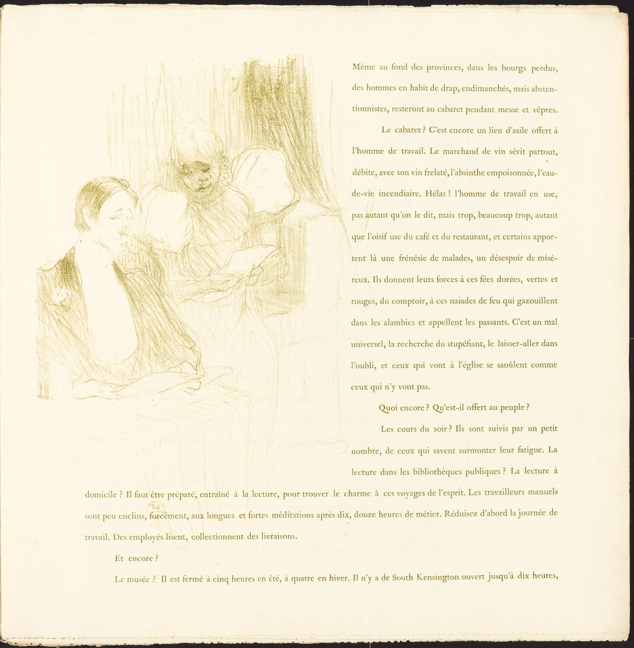 Yvette Guilbert, 1894. af Henri de Toulouse Lautrec